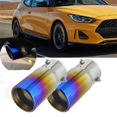 2xFor INFINITI Q70 Exhaust Pipe Tip Rear Tail Throat Muffler Stainless Foto 1 de 4