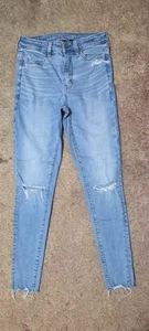 American Eagle Damen Größe 2 mittlere Waschung Next Level Stretch super hoher Bund Jeggings - Bild 1 von 7