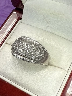 ❤️Victoria Townsend Sterling Silver Diamond Clustered Ring DBJ Sz: 8 (3) - Image 1 of 4