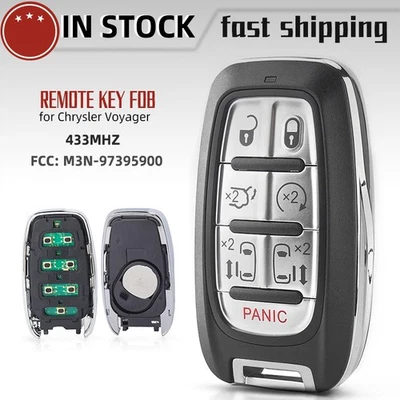 M3N-97395900 For Chrysler Pacifica 2017 2018 2020 Smart Remote Key Fob 68217832A Foto 1 de 4