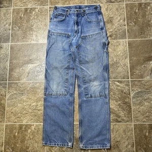 Key Jeans Herren 30x34 Blau Vintage Double Knee Distressed Actual 28x32 - Bild 1 von 22