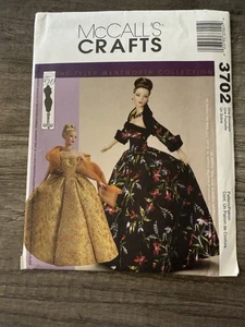 McCalls Crafts 3702 Tyler Wentworth 16" Fashion Doll Pattern Eveningwear UNCUT - Picture 1 of 2
