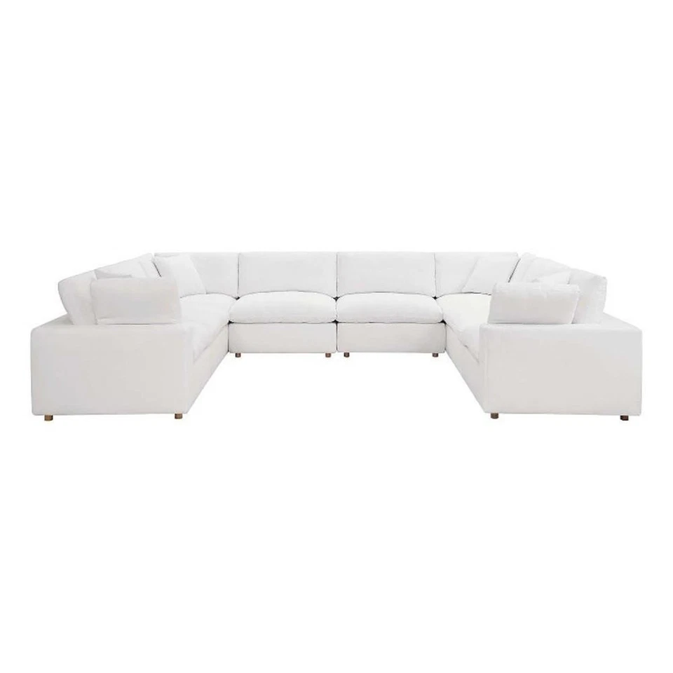 Modway Commix Down Filled 8-Piece Sectional Sofa With Pure White EEI-3363-PUW