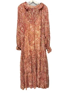 Free People Feeling Groovy Stufen fließendes Maxikleid Gr. S Boho skurril geblümt - Bild 1 von 22