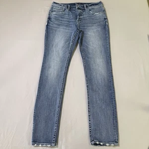 Jeans uomo BKE fibbia 32x32 blu ethan gamba dritta elasticizzato western punto spesso - Foto 1 di 18