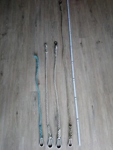 Karabienerhaken aus Nirosta 6 Stück  mit kurzen Tampen, zum tauchen vom Boot - Bild 1 von 5