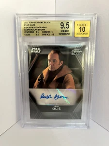 2022 Topps Chrome Black Star Wars Auto Ralph Brown/ Ric Olie' BGS 9.5 Gem Mint - Picture 1 of 2