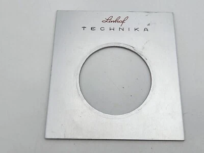 Placa de lente metálica de gran formato Linhof Technika 9x12 4x5 con orificio de 52,4 mm - Alemania Foto 1 de 4