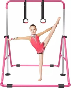 Gymnastic Bars for Kids with Adjustable Height, Folding Gymnastic Training Ki... - Picture 1 of 7