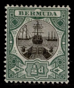 BERMUDA EDVII SG35, 1/2d negro y verde, casi nuevo como nuevo. Gato 21€. - Imagen 1 de 1