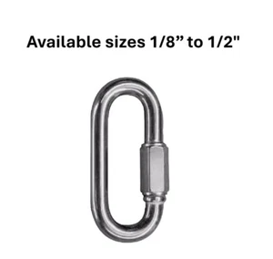 Carabiner Quick link Strap Connector Steel Chain Repair Shackle D Shape - Picture 1 of 2