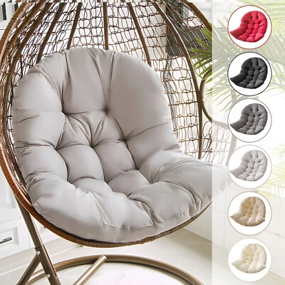 Cojín de silla colgante de huevo suave columpio exterior interior cesta asiento cojín con corbata Foto 1 de 4