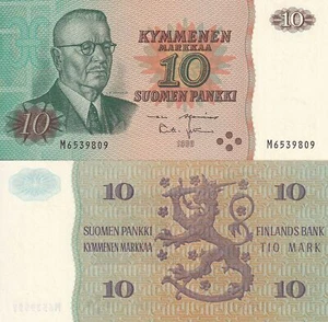 Finland 10 Markkaa 1980 P 111 without Litt. UNC - Picture 1 of 3