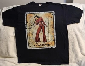 SELENA LA CANTANTE MEXICO MEXICAN BINGO LOTERIA CARD SINGER T-SHIRT - Picture 1 of 2