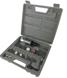 Kit de amoladora neumática giratoria de 15 piezas de 1/4" y 1/8" con estuche - Imagen 1 de 4