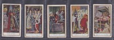 5 cards of 30 CORONATION SERIES by Taddy 1902 Cat £110 #s 1,10,15,17,22