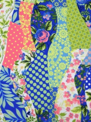 Bright Floral Crepe Apparel Fabric  Blouse Weight By the Yard - Image 1 of 2