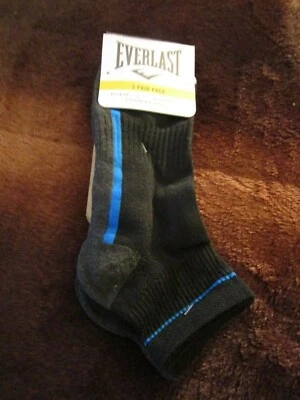 3 pares de calcetines Everlast para hombre 1/2 cojín rendimiento cuarto zapato 6-12 Foto 1 de 4