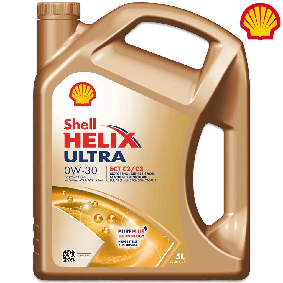 Shell Helix Ultra ECT C2/C3 0W-30 MB 229.52 VW 504.00 507.00 Motoren Motoröl 5L - Bild 1 von 1