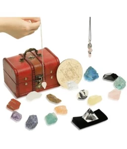 18Pcs Natural Crystals and Healing Stones Set - Picture 1 of 6