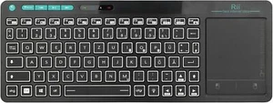 Rii Bluetooth 5.0 Smart TV Tastatur Touchpad LED Beleuchtung QWERTZ Schwarz - Bild 1 von 12