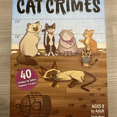 ThinkFun Cat Crimes Juego de Lógica (1550) Juego de Mesa Edad 8+ Puzzle para Un Jugador Foto 1 de 4