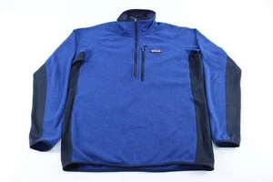 Patagonia Logo Patch Blue Pullover Jacket - Picture 1 of 3