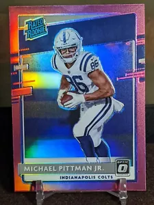 2020 Panini Donruss Optic #172 Michael Pittman Jr. Rookie rosa Holo Rated - Foto 1 di 6