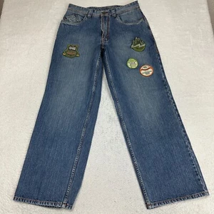 ENYCE Vintage 90er Y2K Gr. 32x32 Patches Denim Baggy Jeans Wilderness Survival - Bild 1 von 15