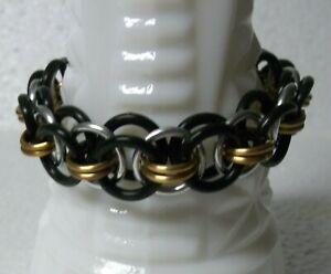 Chain Mail Bracelet Helms Weave Silver, Gold, Black Handmade Free Shipping 
