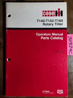 Case IH T140 T152 T160 Rotary Tiller Owner Operator & Parts Manual 9-17730 5/90 - Image 1 of 4