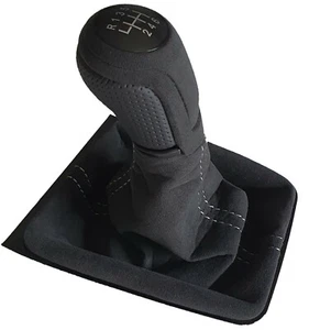 FÜR VW GOLF 7 6 GANG ALCANTARA SCHALTKNAUF SCHALTSACK KLAVIER SCHWARZ DSN5 - Bild 1 von 3