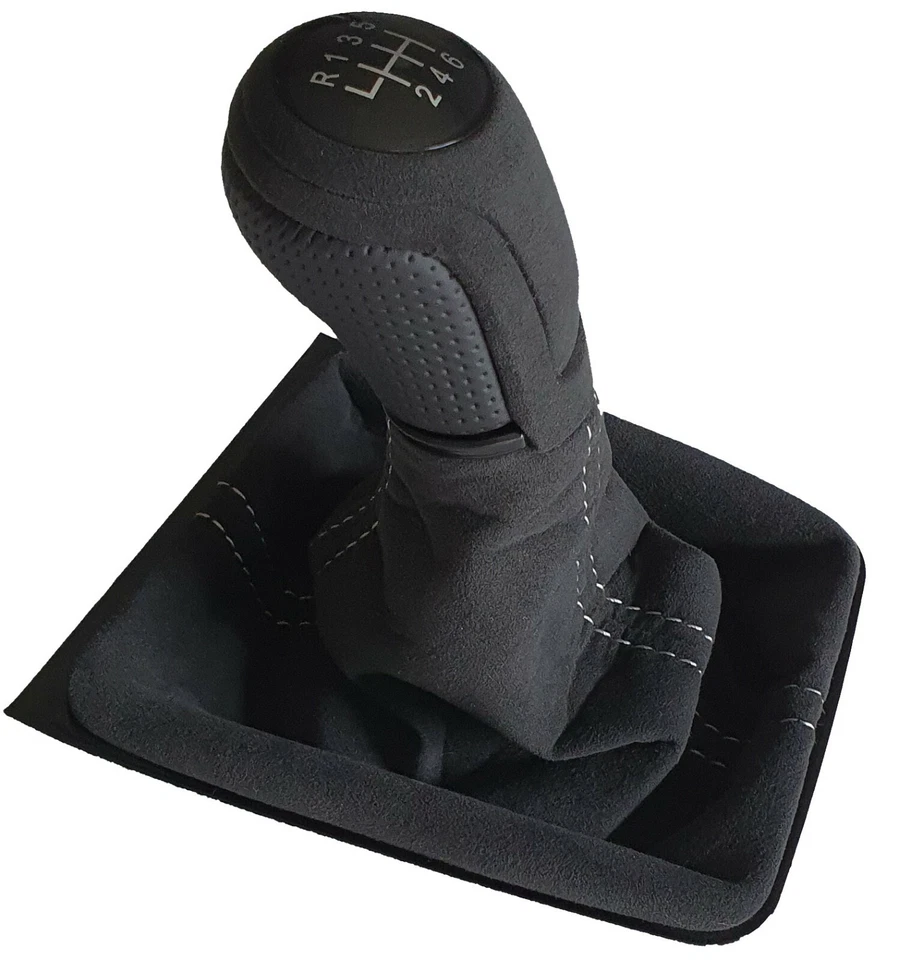 PER VW GOLF 7 6 MARCE ALCANTARA POMELLO CAMBIO PIANOFORTE NERO DSN5 - Immagine 1 di 3