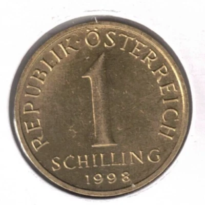 1998 Austria 1 Schilling Uncirculated Aluminum-Bronze Edelweiss Coin - Image 1 of 2