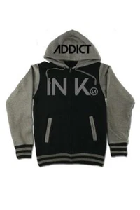 Nuevo Unisex Inkaddict Tinta Universitaria Sudadera con Cremallera Negro/Bronce - Imagen 1 de 2