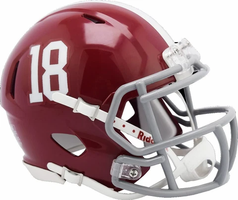 Alabama Crimson Tide #18 NCAA Riddell Speed Mini Football Helmet Cover