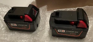2x 18V 6.0AH Extended Capacity For Milwaukee M18 Lithium ion Battery 48-11-1860 - Picture 1 of 5