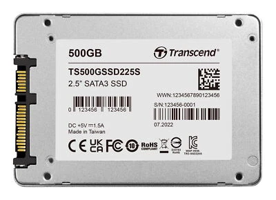500GB Transcend SSD225S SATA 6Gb/s 2.5-inch SSD Solid State Disk - Image 1 of 4