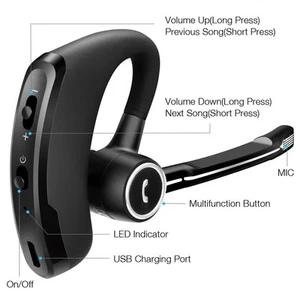 Bluetooth V5.3 hands free HEADSET SYSTEM Headphone for Samsung Galaxy S8+S7 edge - Picture 1 of 6