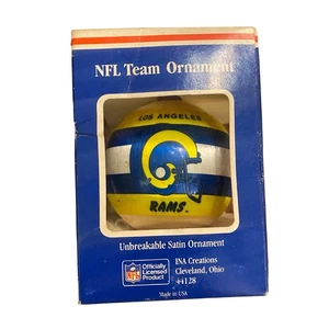 RARE Vintage Los Angeles Rams NFL Satin Christmas Ornament 3.5" - Bild 1 von 6