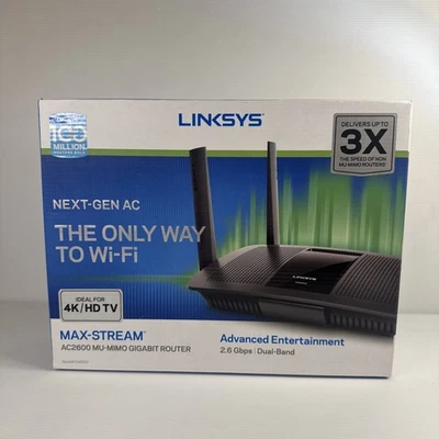Linksys Max-Stream 1733 Mbps 4-Port Gigabit Wireless AC Router EA8500 CIB Box - Image 1 of 4