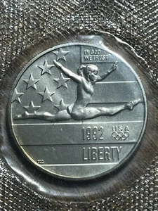 1992-P Unc. Olympic Gymnast Commemorative Half Dollar- Nice Toning!- Ships Free! - Picture 1 of 5