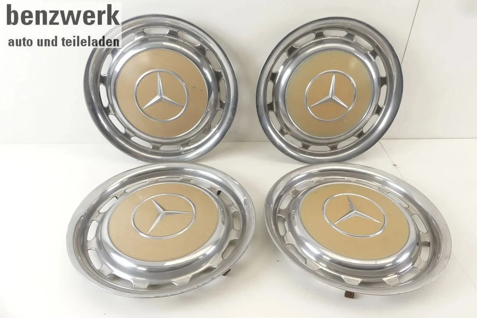 Mercedes W108 W116 W114 W115 W123 4X Radkappe Chrom 14 Zoll ORIGINAL 1154010324✔ - Bild 1 von 4