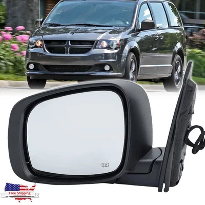 Espejo retrovisor para Dodge Grand Caravan 2011-2020 conductor lado izquierdo térmico texturizado negro Foto 1 de 4