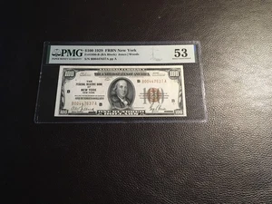 100.00 Federal reserve bank note New York PMG 53 about uncirculated FR1890 - Picture 1 of 2