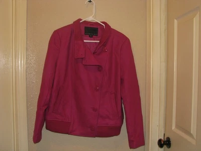 ATENCIÓN Chaqueta Bomber Rosa Fucsia Talla L Lana Poli Rayón Dobladillo Acanalado Foto 1 de 3