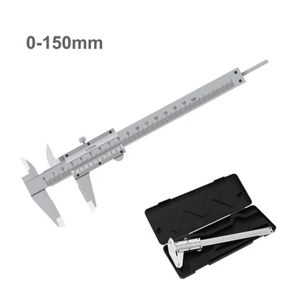Carbon Steel Vernier Caliper Micrometer Gauge 0-150mm Non Digital Caliper .02mm - Image 1 of 4