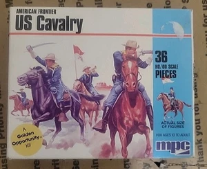 Vintage 1982 MPC US Calvary 36 Teile Spur HO/OO komplett geöffnet komplett  - Bild 1 von 8