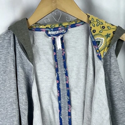 Matilda Jane 435 Hooded Vest Cardigan Once Upon A Time/Fork In The Road SZ 14 - Image 1 of 4