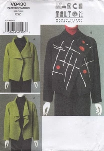 Vogue Sewing Pattern 8430 Marcy Tilton Jacket also in Felted Fabric Size 8 - 22 - Picture 1 of 13